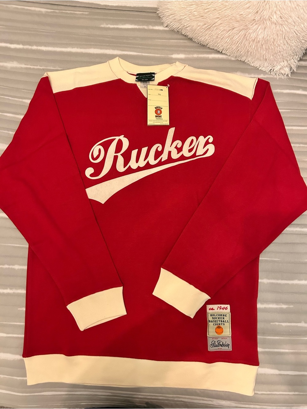 Rucker Vintage Basketball Sweatshirt #15 Red Crewneck Men’s XL NWT